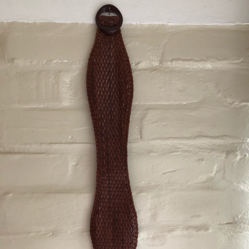 Handwoven leather belt